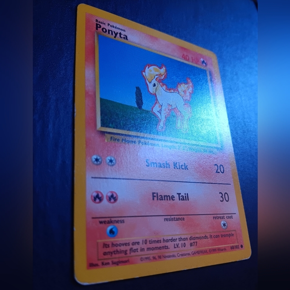 Ponyta Pokemon Card - Base Set - NO. 60/102 Common Non-Holo - Picture 4 of 9